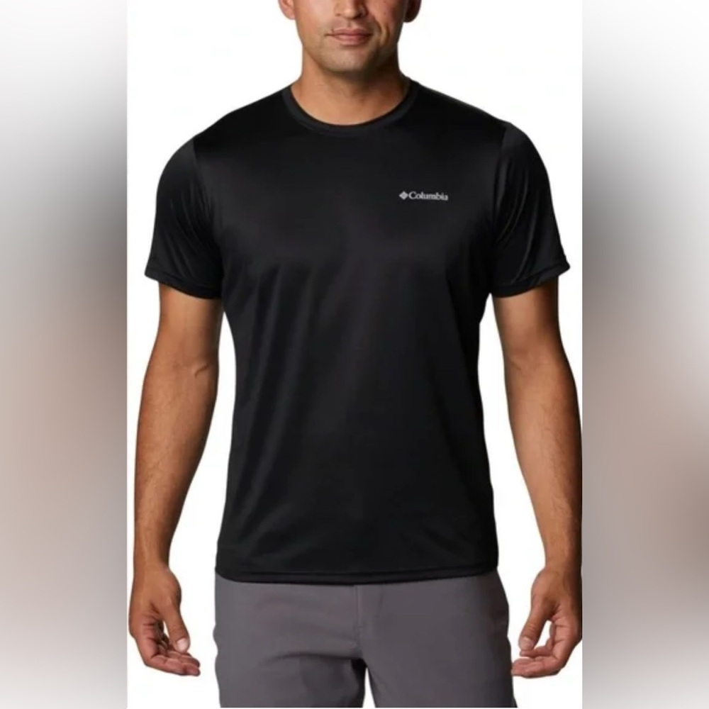 EUC Men's Columbia Hike Crew Black Short Sleeve Shirt Size XXL